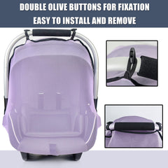 Sysmie infant car seat insect-net dense-mesh image emphasizes 1mm honeycomb mesh for strong protection.