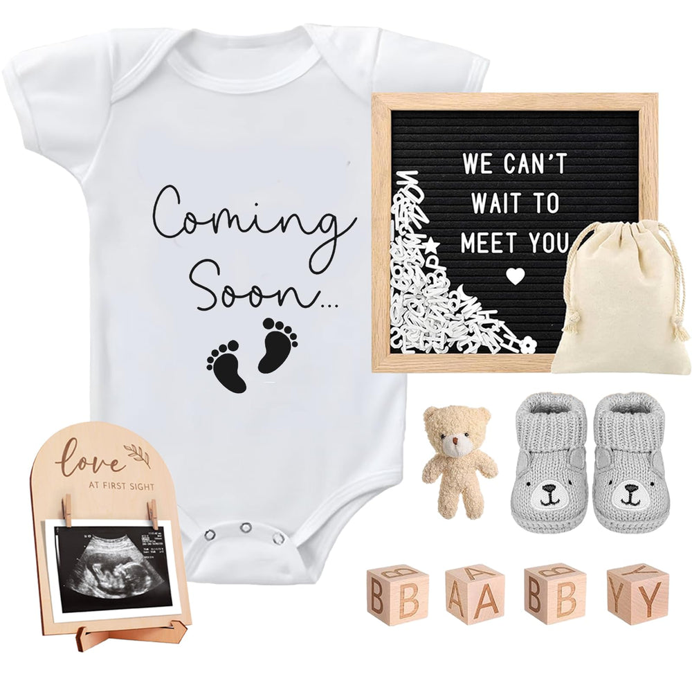 SytuHete pregnancy announcement board with 340 letters for personalized messages