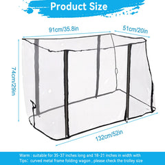 SYWAN wagon cover rain on wagon during pour demonstrates weather protection