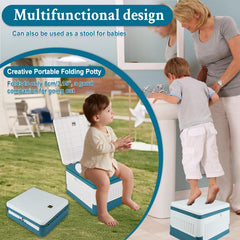 SZBOB travel potty in-use with child for stress-free roadside breaks.
