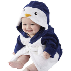 SZCQ toddler bathrobe hooded penguin soft terry suitable for sensitive skin