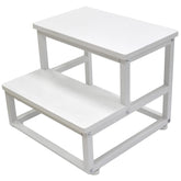 SZLHANJZ nursery step stool white front view highlights two-step reach for high cabinets