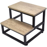 SZLHANJZ step stool beige wood panel for daily tasks.