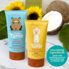 T is for Tame natural oils swirl enhances hydration and frizz control.