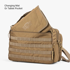 Tactical Baby Gear Deuce 4th Gen side pocket open showing quick-access layout.