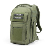 Tactical Baby Gear Everyday Diaper Bag front view with organized pockets for quick parenting access.