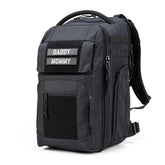 Tactical Baby Gear Everyday tactical diaper bag front view shows rugged 600D material for daily use.