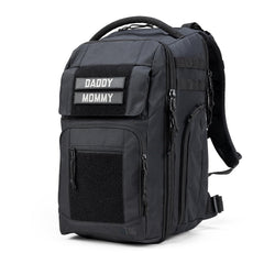 Tactical Baby Gear Everyday tactical diaper bag front view shows rugged 600D material for daily use.