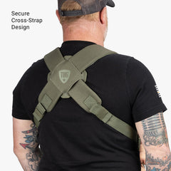 Tactical Baby Gear carrier with MOLLE attachments expands storage for on-the-go.