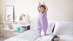 TADO MUSLIN leg-separation feature supports walking after wake-up with warm toes.