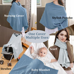 TADO MUSLIN nursing cover offers full front or side privacy during nursing.