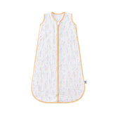 TADO MUSLIN sleep sack closeup fabric shows breathable 4-layer muslin warmth