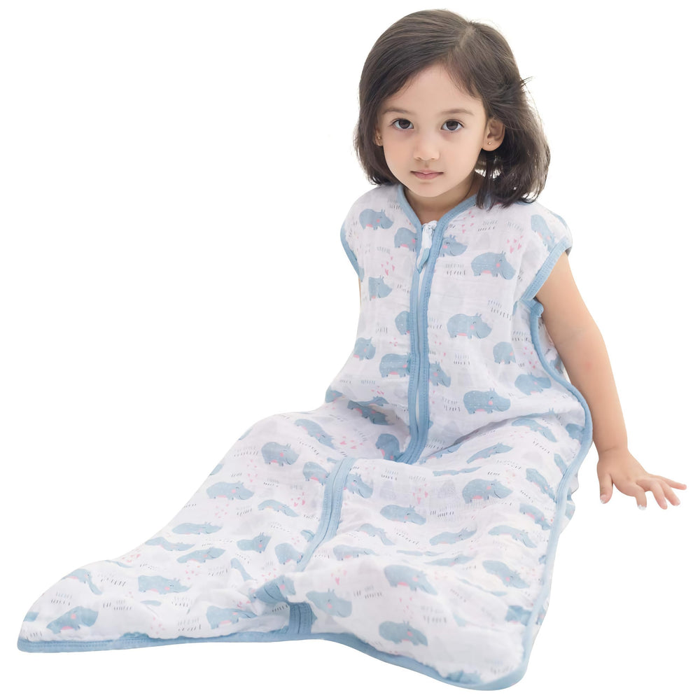 TADO MUSLIN sleep sack front view — breathable warmth for year-round comfort.