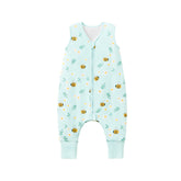 TADO MUSLIN sleep sack with legs shows open-foot design for easy walking warmth.