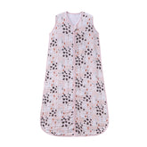 TADO MUSLIN Sleep Sack pink bunny print front view for cozy toddler nights