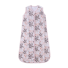 TADO MUSLIN Sleep Sack pink bunny print front view for cozy toddler nights