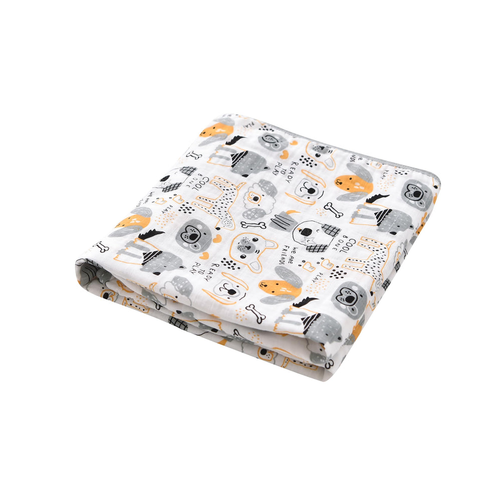 TADO MUSLIN swaddle blanket car-design shown for secure swaddling and stroller shade.