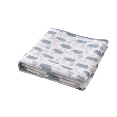 TADO MUSLIN swaddle Rhinoceros design showing breathable softness for cozy moments