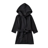 TADO MUSLIN Toddler Bathrobe hooded front view for breathable, soft wrap