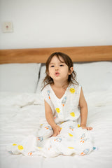 TADO MUSLIN Toddler Sleep Sack bottom zip rocket facilitates quick checks and easy changes