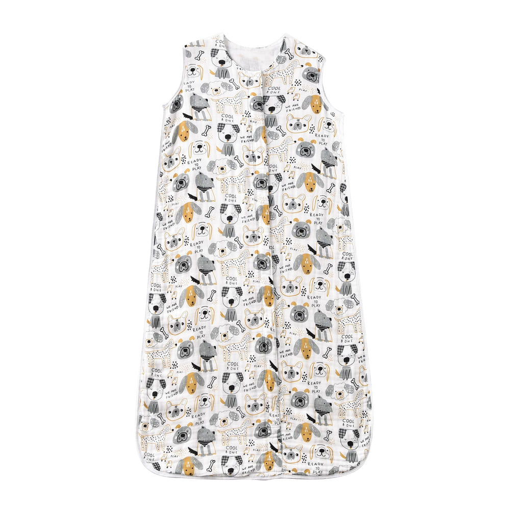 TADO MUSLIN toddler sleep sack flat lay shows breathable organic cotton for warm nights