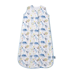 TADO MUSLIN toddler sleep sack front view with 0.5 TOG warmth for warm room comfort.