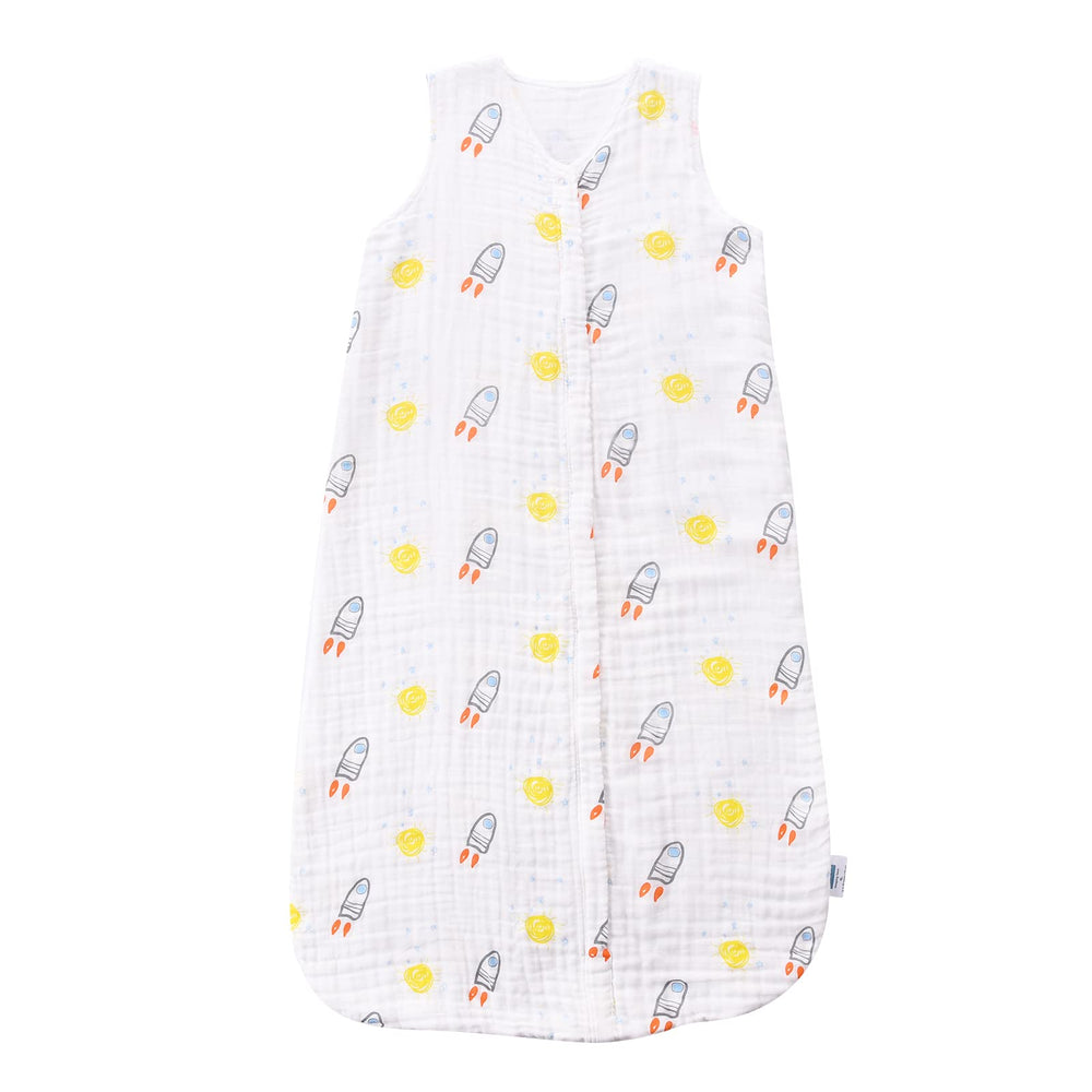 TADO MUSLIN Toddler Sleep Sack front view shows breathable 0.5 TOG comfort for warm nights