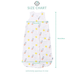 TADO MUSLIN Toddler Sleep Sack interior closeup showcases ultra-soft organic cotton