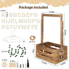 TAEYONK wooden crate durability feature highlights sturdy material suitable for daily use in nursery.