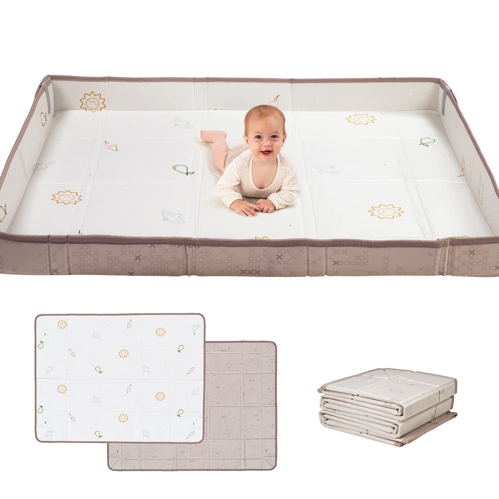 Taf Toys Fold 'n Fun Mat folded-compact saves space and travels easily for outings.