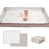 Taf Toys Fold 'n Fun Mat folded-compact saves space and travels easily for outings.