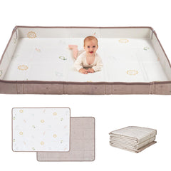 Taf Toys Fold 'n Fun Mat folded-compact saves space and travels easily for outings.