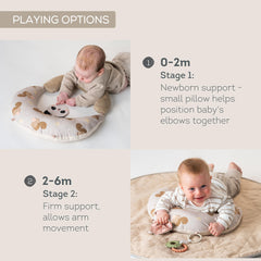 Taf Toys stage-two arm mobility design supports growing baby's strength and coordination