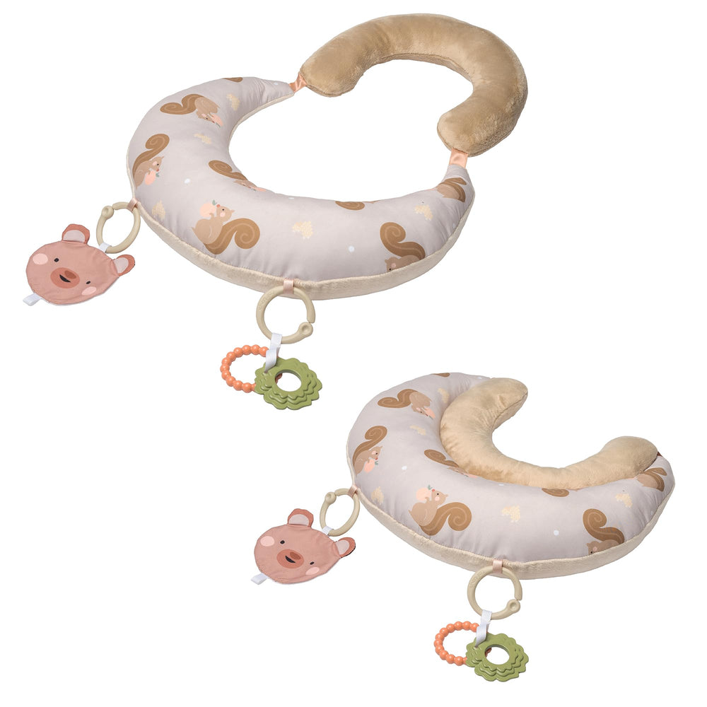 Taf Toys tummy time support with U-shape elbow positioning for comfortable newborn practice