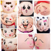 TAFLY baby bump stickers flatlay for maternity photos, perfect props for documenting pregnancy growth.