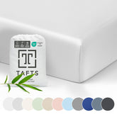 Tafts crib sheets bamboo viscose closeup—soft breathable comfort