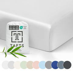 Tafts crib sheets bamboo viscose closeup—soft breathable comfort