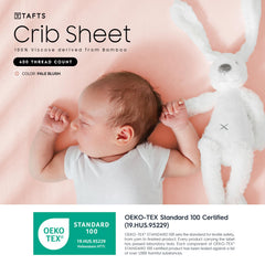 Tafts fitted crib sheet pink with 8-inch deep pockets for a snug fit.