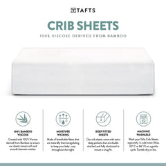 Tafts crib sheets fitted on crib mattress view