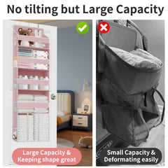 TAHAVICE pink organizer large caddy stores diapers and wipes neatly