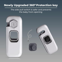 TAJAR BROS self-adhesive latches: tool-free setup for secure cabinet and drawer protection