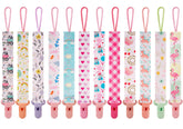 TAMHOO pacifier clips 12-designs set for easy outfit matching and secure pacifier use