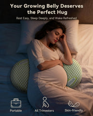 Tamiaia memory-foam pillow with two adjustable wedges for growing bump