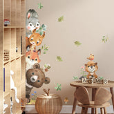 Tanlaby jungle animals wall stickers forest scene brighten walls with durable vinyl.