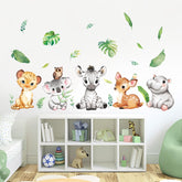 Tanlaby Jungle Animals wall sticker zebra decor enhances nursery walls with playful woodland charm