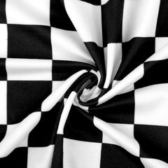 TANOFAR birth announcement card in black checkerboard set documents precious first moments.