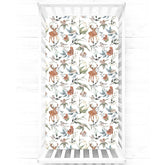 TANOFAR crib sheets Leaf Animal close-up highlights soft, breathable fabric.