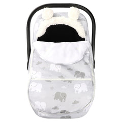 TANOFAR elephant carseat cover showcases winter warmth for your baby.