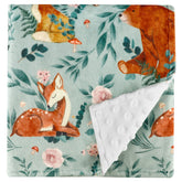 TANOFAR Minky Baby Blanket forest animals pattern creates cozy nursery decor