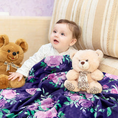 TANOFAR Minky Baby Blanket folded in crib showcases compact, travel-friendly design